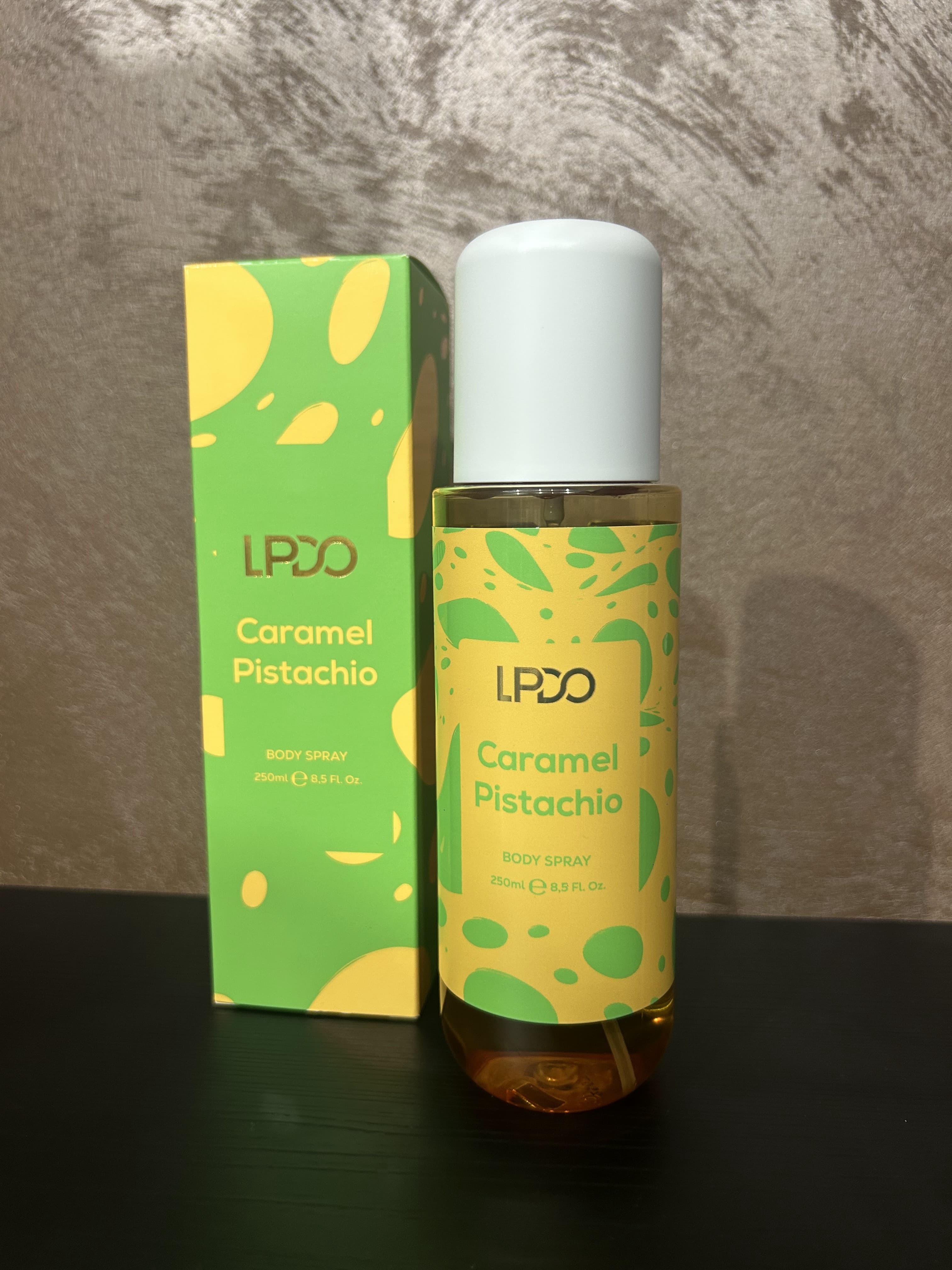 BODY SPRAY Caramel Pistachio Eau De Parfum Intense 250 ml
