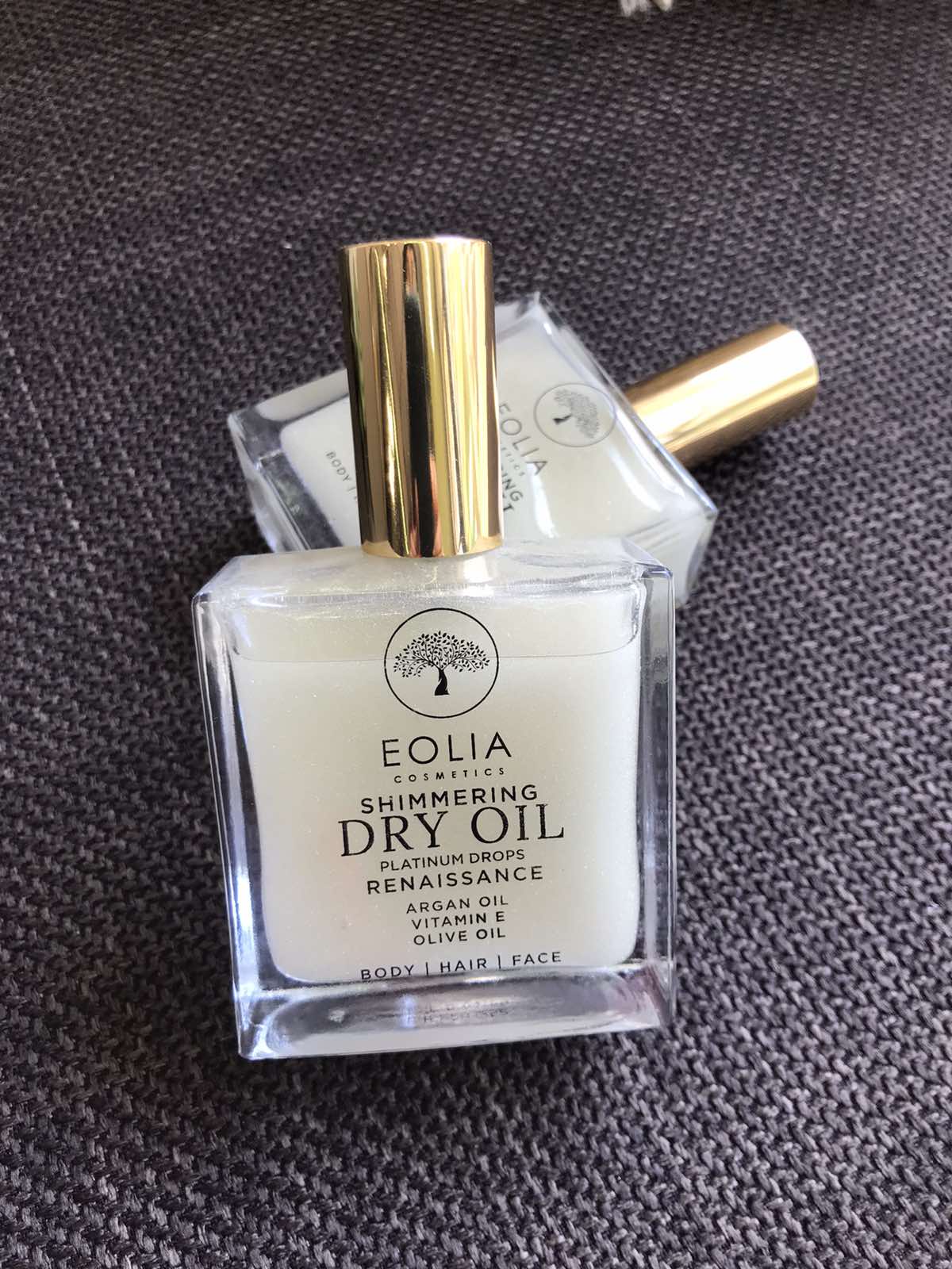 Сухо масло с блясък Renaissance Platinum Drops